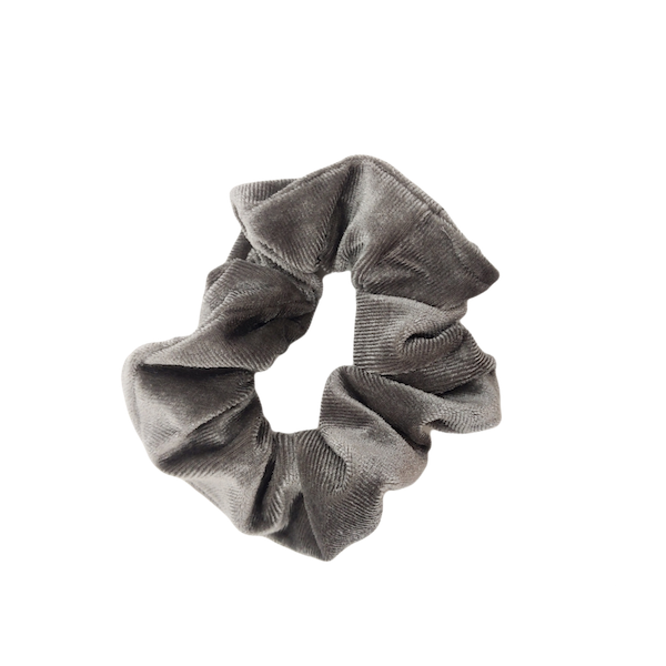Sammets-scrunchie - Grå