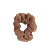 Ribbad Scrunchie - Brun