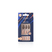 Självhäftande naglar med leopardmönster - Stilett (RW1240)