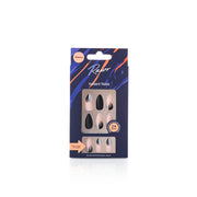 Självhäftande naglar Rosa/Svart/Vit-Stiletto (RW1239)