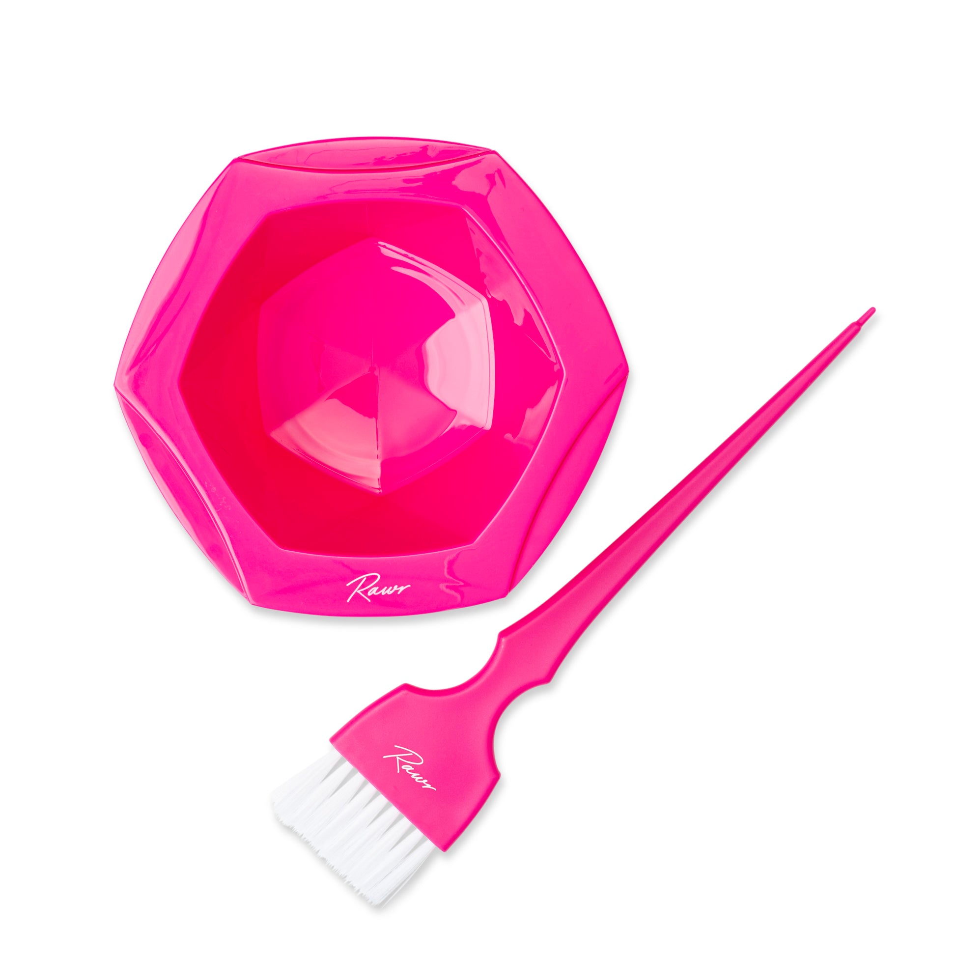 Färgsättningsskål och penselset - Rosa